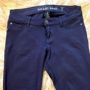 Smart pants! Navy blue pants.